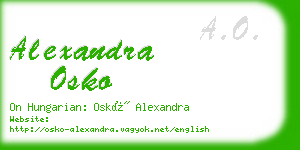 alexandra osko business card